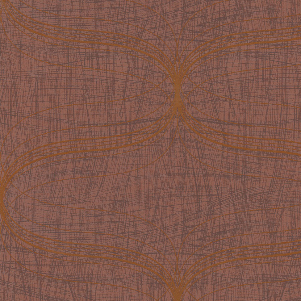 Classic Wallpaper Lyra Geometric Copper Muriva 53149