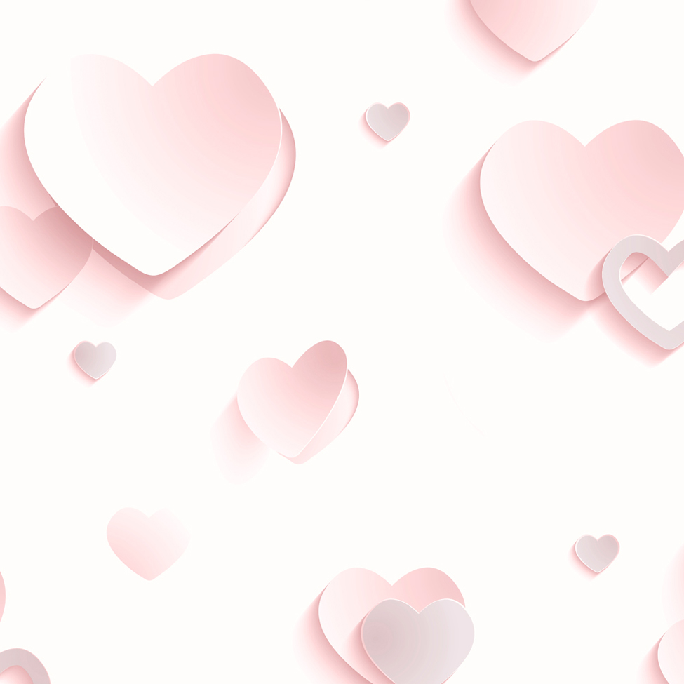 Modern Wallpaper Glitter Hearts Rose Muriva J92603