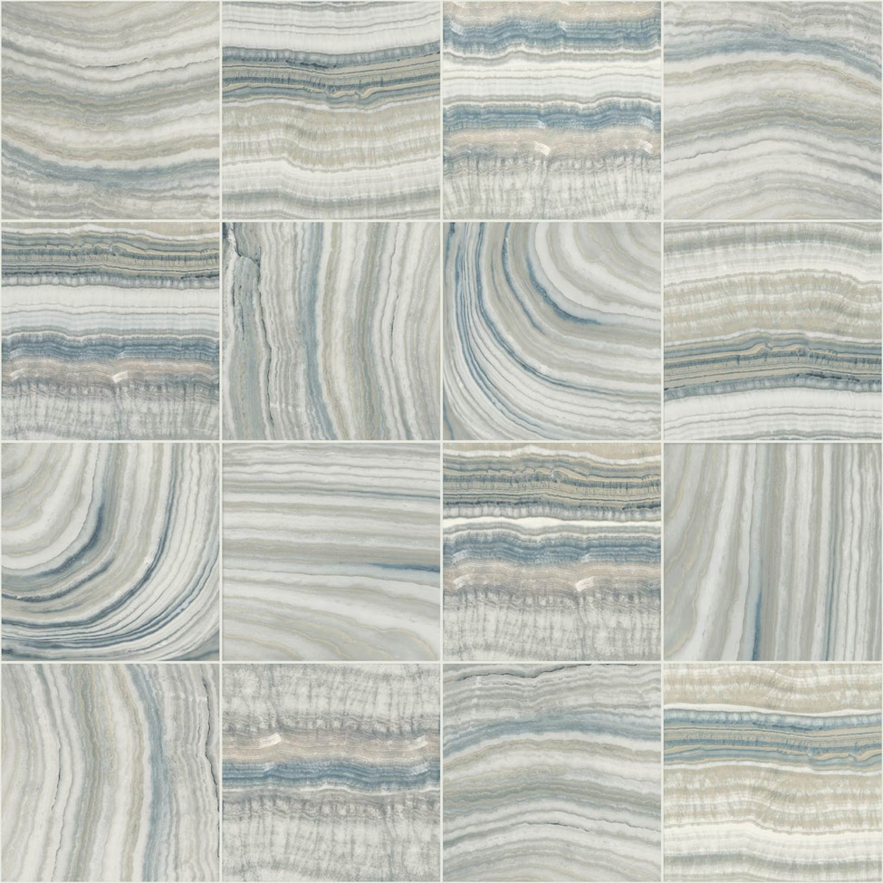 Modern Wallpaper Mineral Tiles Blue Muriva L32801 WP
