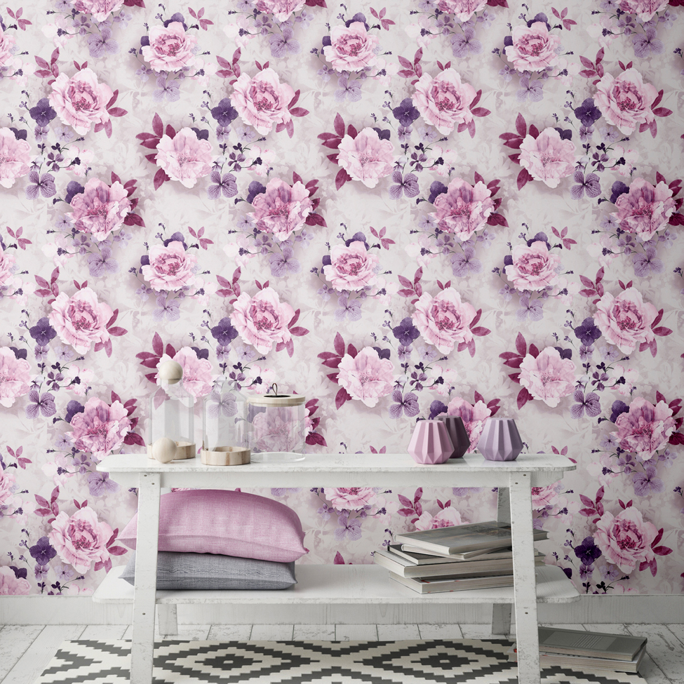 Floral Wallpaper Lola Muriva 1395 - MurivaMuriva