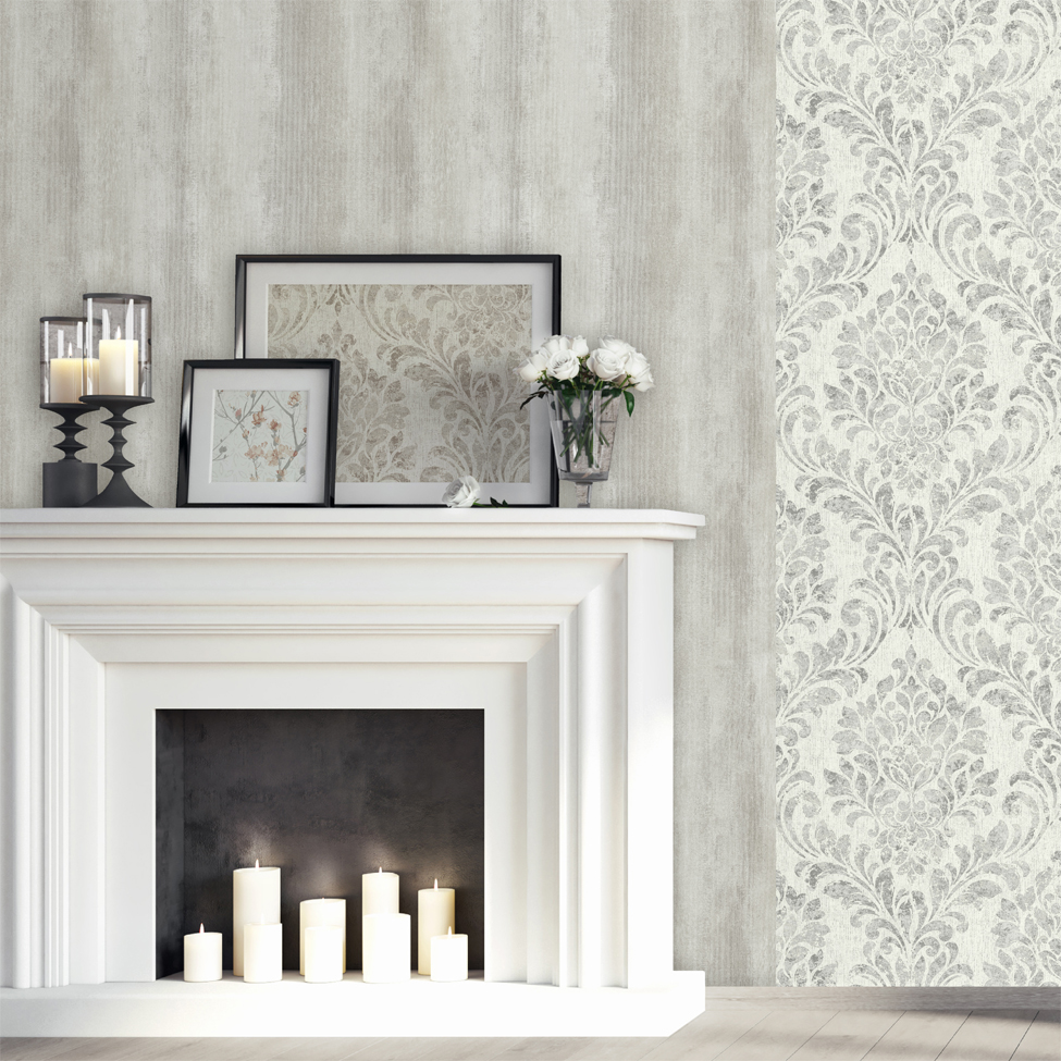 Classic Wallpaper Clara Damask Muriva L3720 - Muriva