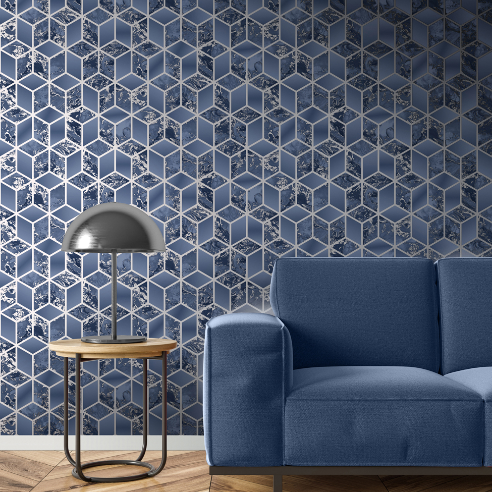 Metallic Wallpaper Elixir Cube Muriva 16651 - Muriva